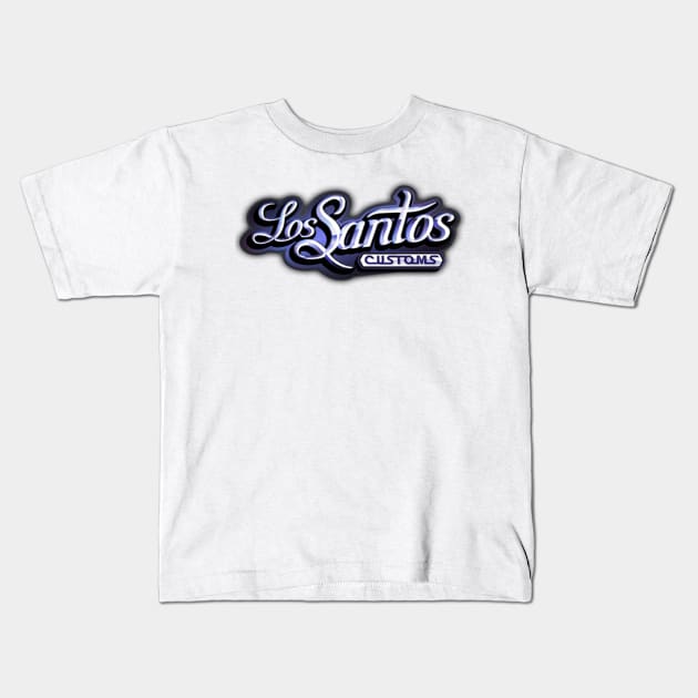 Los Santos Costums Grand Theft Auto V Kids T-Shirt by R8Designs